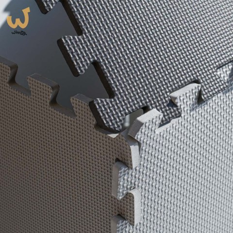 Mata edukacyjna piankowa puzzle szara 180 x 180 cm 9 elementów Mata edukacyjna piankowa puzzle szara 180 x 180 cm 9 elementów