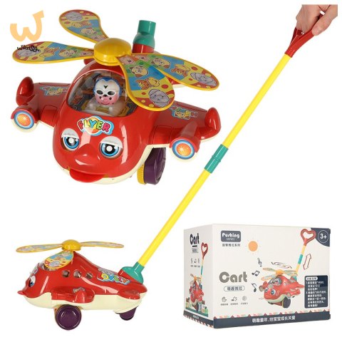 Pchacz na kiju samolot helikopter z dźwiękiem Pchacz na kiju samolot helikopter z dźwiękiem