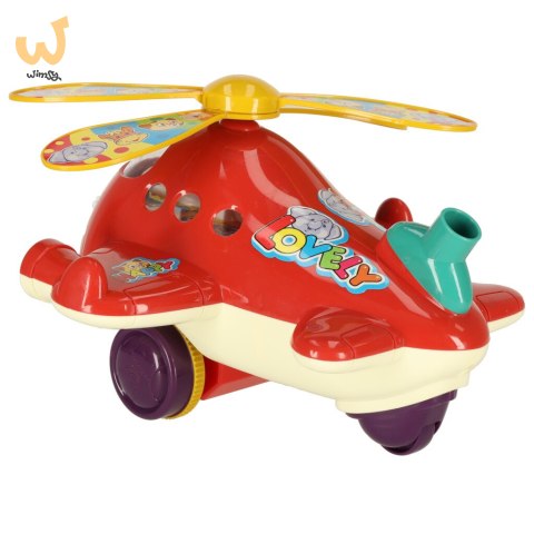 Pchacz na kiju samolot helikopter z dźwiękiem Pchacz na kiju samolot helikopter z dźwiękiem