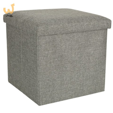 Puf składany ze schowkiem szary 38x38x38cm Puf składany ze schowkiem szary 38x38x38cm