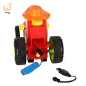 Traktor ciągnik zdalnie sterowany na pilota RC skaczący tańczący dźwięk czerwony