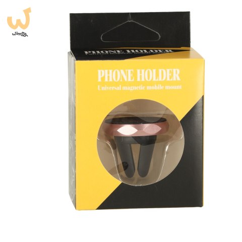 Uchwyt magnetyczny do telefonu holder samochodowy na kratkę wywiew różowy Uchwyt magnetyczny do telefonu holder samochodowy na kratkę wywiew różowy