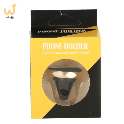 Uchwyt magnetyczny do telefonu holder samochodowy na kratkę wywiew złoty Uchwyt magnetyczny do telefonu holder samochodowy na kratkę wywiew złoty
