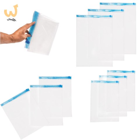Worki próżniowe rolowane na ubrania 9 sztuk 3 rozmiary 35x50cm, 40x50cm, 50x70cm Worki próżniowe rolowane na ubrania 9 sztuk 3 rozmiary 35x50cm, 40x50cm, 50x70cm