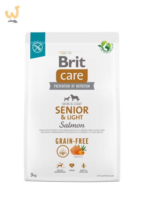 BRIT Care Grain-Free Senior & Light Salmon - sucha karma dla psa - 3 kg