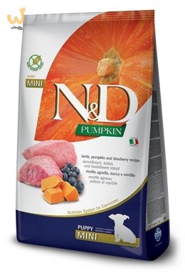 FARMINA N&D Pumpkin Lamb & Blueberry Puppy Mini - sucha karma dla szczeniąt - 7 kg
