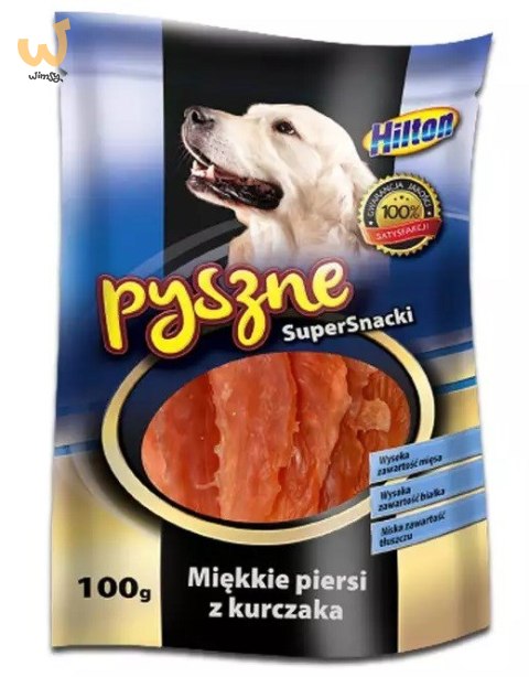 HILTON Przysmak miękkie piersi z kurczakadla psa - 100 g HILTON Przysmak miękkie piersi z kurczakadla psa - 100 g