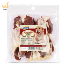 HILTON Ucho królicze z kaczką - gryzak dla psa - 500g