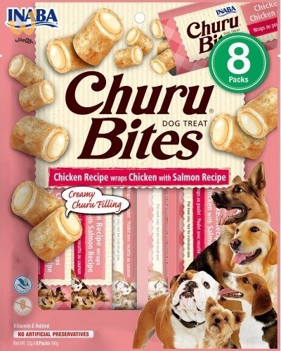 INABA Churu Bites Kurczak z łososiem - przysmak dla psa - 8x12g INABA Churu Bites Kurczak z łososiem - przysmak dla psa - 8x12g
