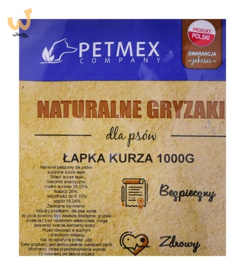 PETMEX Łapka kurza - gryzak dla psa - 1 kg PETMEX Łapka kurza - gryzak dla psa - 1 kg