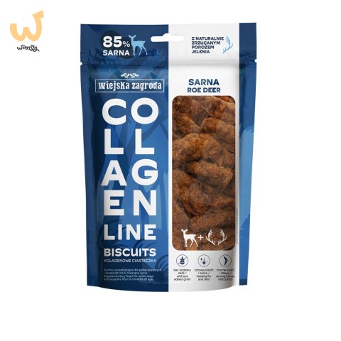 WIEJSKA ZAGRODA Kolagenowe ciasteczka Sarna (dorosły) - Przysmak dla psa - 90g WIEJSKA ZAGRODA Kolagenowe ciasteczka Sarna (dorosły) - Przysmak dla psa - 90g