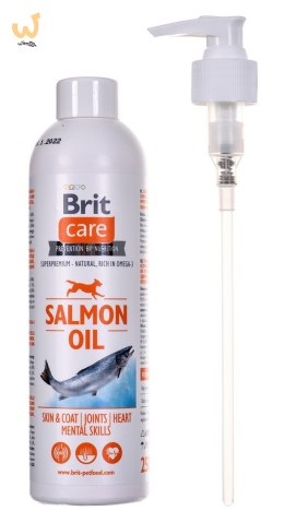 BRIT CARE Olej z łososia - suplement diety na sierść i skórę dla psów i kotów - 250 ml