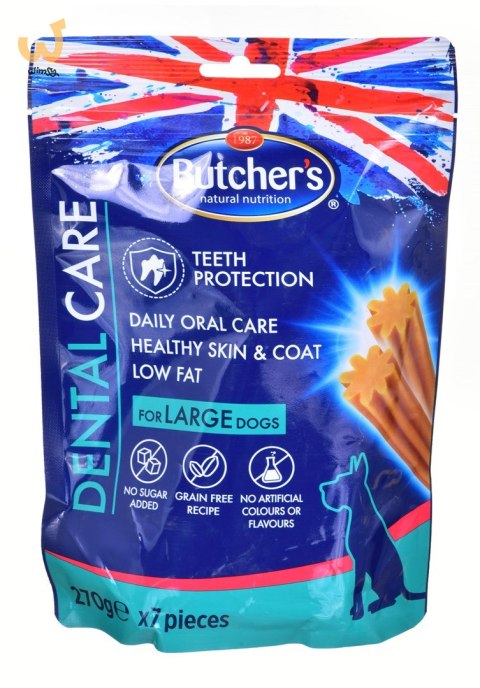 BUTCHER'S Dental Care for large dogs - przysmak dentystyczny dla psów dużych - 270 g BUTCHER'S Dental Care for large dogs - przysmak dentystyczny dla psów dużych - 270 g