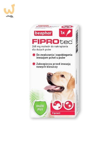 Beaphar FIPROtec Krople dla psa L 268mg x1 Beaphar FIPROtec Krople dla psa L 268mg x1