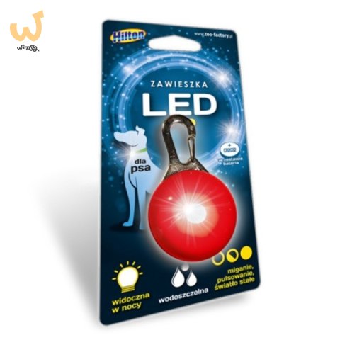 HILTON LED Zawieszka Silikonowa 2,0x3,1x5,5cm dla psa HILTON LED Zawieszka Silikonowa 2,0x3,1x5,5cm dla psa