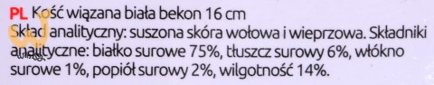 MACED Kość wiązana biała bekon 16 cm - przysmak dla psa - 1 szt. MACED Kość wiązana biała bekon 16 cm - przysmak dla psa - 1 szt.