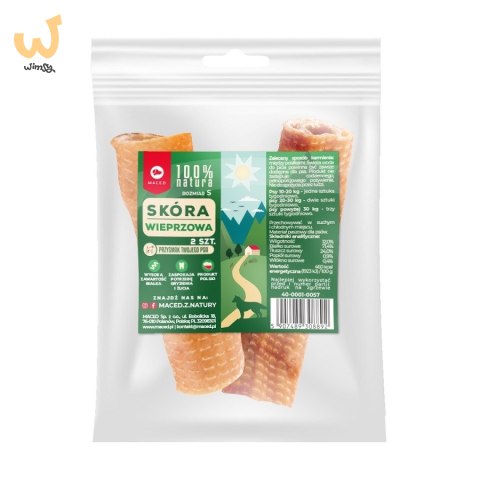 MACED Skóra wieprzowa - gryzak dla psa - 200 g 2 szt.