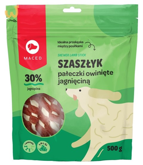MACED Szaszłyk Pałeczki owinięte jagnięciną - przysmak dla psa - 500g MACED Szaszłyk Pałeczki owinięte jagnięciną - przysmak dla psa - 500g