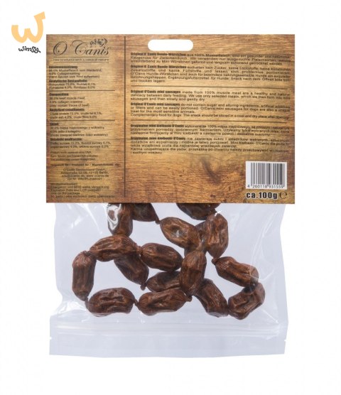 O'CANIS Mini kiełbaski z wołowiny - przysmak dla psa - 100 g O'CANIS Mini kiełbaski z wołowiny - przysmak dla psa - 100 g