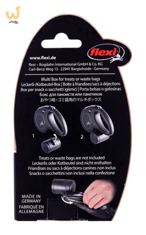 Pojemnik flexi Vario Multi Box - pojemnik na karmę lub woreczki, kolor czarny Pojemnik flexi Vario Multi Box - pojemnik na karmę lub woreczki, kolor czarny