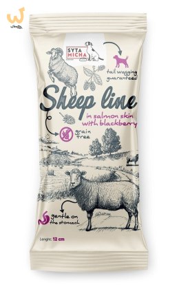 SYTA MICHA Sheep Line Kość do żucia w skórze łososia dla psa 12cm
