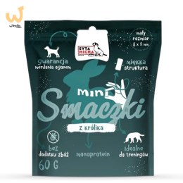 SYTA MICHA - Smaczki treningowe MINI KRÓLIK - przysmak dla psa - 60g