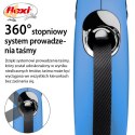 Smycz flexi automatyczna New Classic S taśma 5 m - dla psa do 15 kg, kolor niebieski