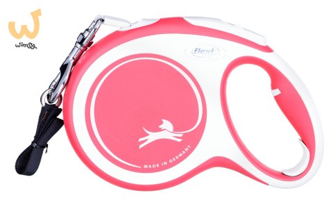 Smycz flexi automatyczna New Comfort L taśma 8 m - dla psa do 50 kg, kolor czerwony Smycz flexi automatyczna New Comfort L taśma 8 m - dla psa do 50 kg, kolor czerwony