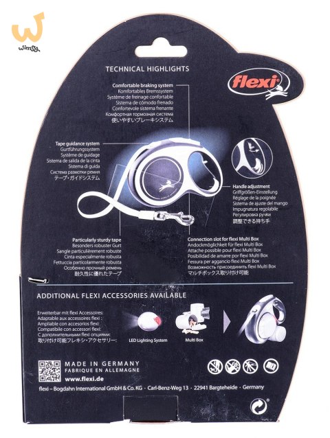 Smycz flexi automatyczna New Comfort L taśma 8 m - dla psa do 50 kg, kolor czerwony Smycz flexi automatyczna New Comfort L taśma 8 m - dla psa do 50 kg, kolor czerwony