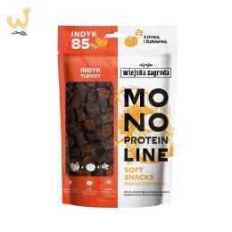 WIEJSKA ZAGRODA Monoproteinowy soft snacks Indyk (dorosły) - Przysmak dla psa - 115g