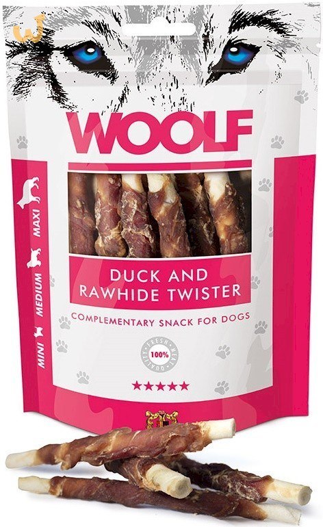 WOOLF Przysmak Duck Rawhide Twister dla psa 100g WOOLF Przysmak Duck Rawhide Twister dla psa 100g