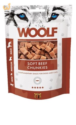 WOOLF Przysmak Soft Beef dla psa CHUNKIES