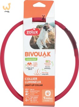 ZOLUX Obroża LED silikon BIVOUAK czerwona