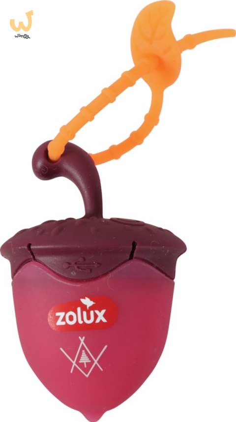 ZOLUX Zawieszka do obroży BIVOUAK czerw orzech USB ZOLUX Zawieszka do obroży BIVOUAK czerw orzech USB