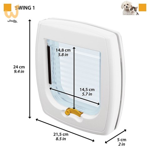 FERPLAST Swing 1 Superbasic - drzwiczki dla zwierząt, brązowe FERPLAST Swing 1 Superbasic - drzwiczki dla zwierząt, brązowe