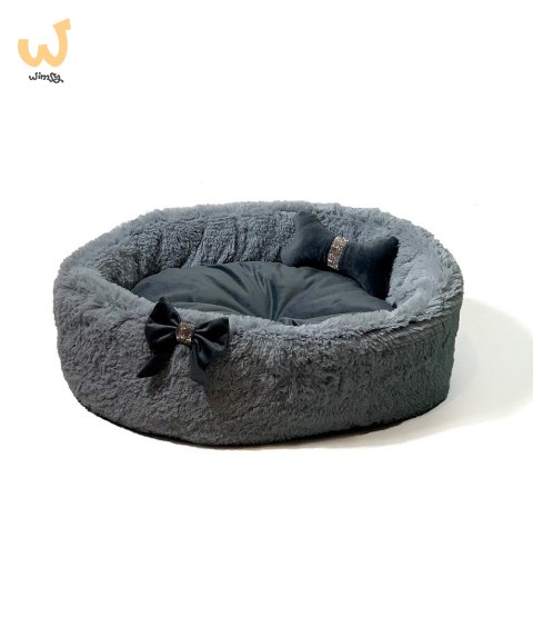 GO GIFT Kokardka szare XL - legowisko dla zwierząt - 65 x 60 x 18 cm GO GIFT Kokardka szare XL - legowisko dla zwierząt - 65 x 60 x 18 cm