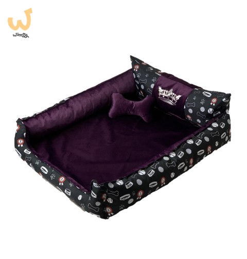 GO GIFT Korona Legowisko dla psa i kota XL - fioletowy - 100x90x18 cm GO GIFT Korona Legowisko dla psa i kota XL - fioletowy - 100x90x18 cm