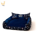GO GIFT Korona Legowisko dla psa i kota XL - granatowy - 100x80x18 cm