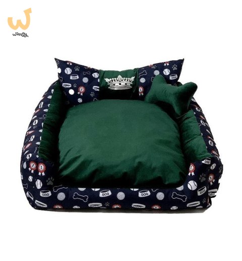 GO GIFT Korona Legowisko dla psa i kota L - zielony - 90x75x16 cm GO GIFT Korona Legowisko dla psa i kota L - zielony - 90x75x16 cm
