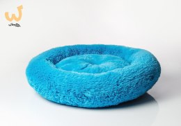 GO GIFT Shaggy niebieski L - legowisko dla zwierząt - 66 x 66 x 10 cm