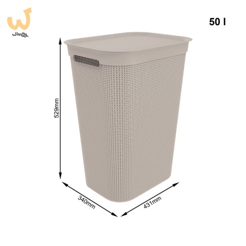 ROTHO Kosz na bieliznę 50L BRISEN cappuccino ROTHO Kosz na bieliznę 50L BRISEN cappuccino