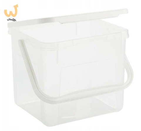 ROTHO Pojemnik na detergenty 3kg 4.5L transparentny/biały ROTHO Pojemnik na detergenty 3kg 4.5L transparentny/biały