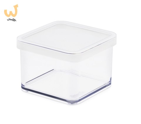 Rotho Pojemnik na przysmaki kwadratowy 0.5L LOFT transparentny/biały Rotho Pojemnik na przysmaki kwadratowy 0.5L LOFT transparentny/biały