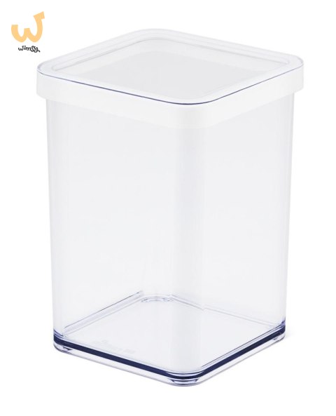 Rotho Pojemnik na przysmaki kwadratowy 1.0L LOFT transparentny/biały Rotho Pojemnik na przysmaki kwadratowy 1.0L LOFT transparentny/biały