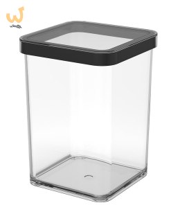 Rotho Pojemnik na przysmaki kwadratowy 1.0L LOFT transparentny/czarny