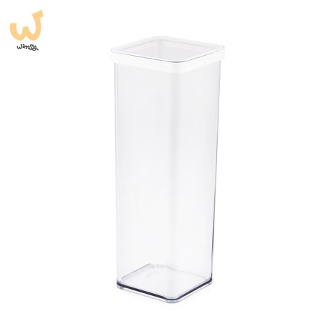 Rotho Pojemnik na przysmaki kwadratowy 2.0L LOFT transparentny/biały Rotho Pojemnik na przysmaki kwadratowy 2.0L LOFT transparentny/biały
