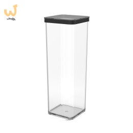Rotho Pojemnik na przysmaki kwadratowy 2.0L LOFT transparentny/czarny