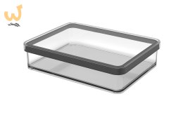 Rotho Pojemnik na przysmaki szeroki 1.0L LOFT transparentny/czarny