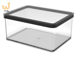 Rotho Pojemnik na przysmaki szeroki 2.25L LOFT transparentny/czarny