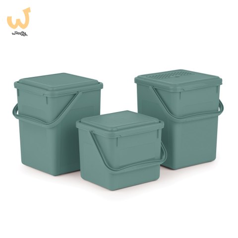 Rotho Wiaderko kompost 9L z filtrem węglowym BIO mistletoe green Rotho Wiaderko kompost 9L z filtrem węglowym BIO mistletoe green